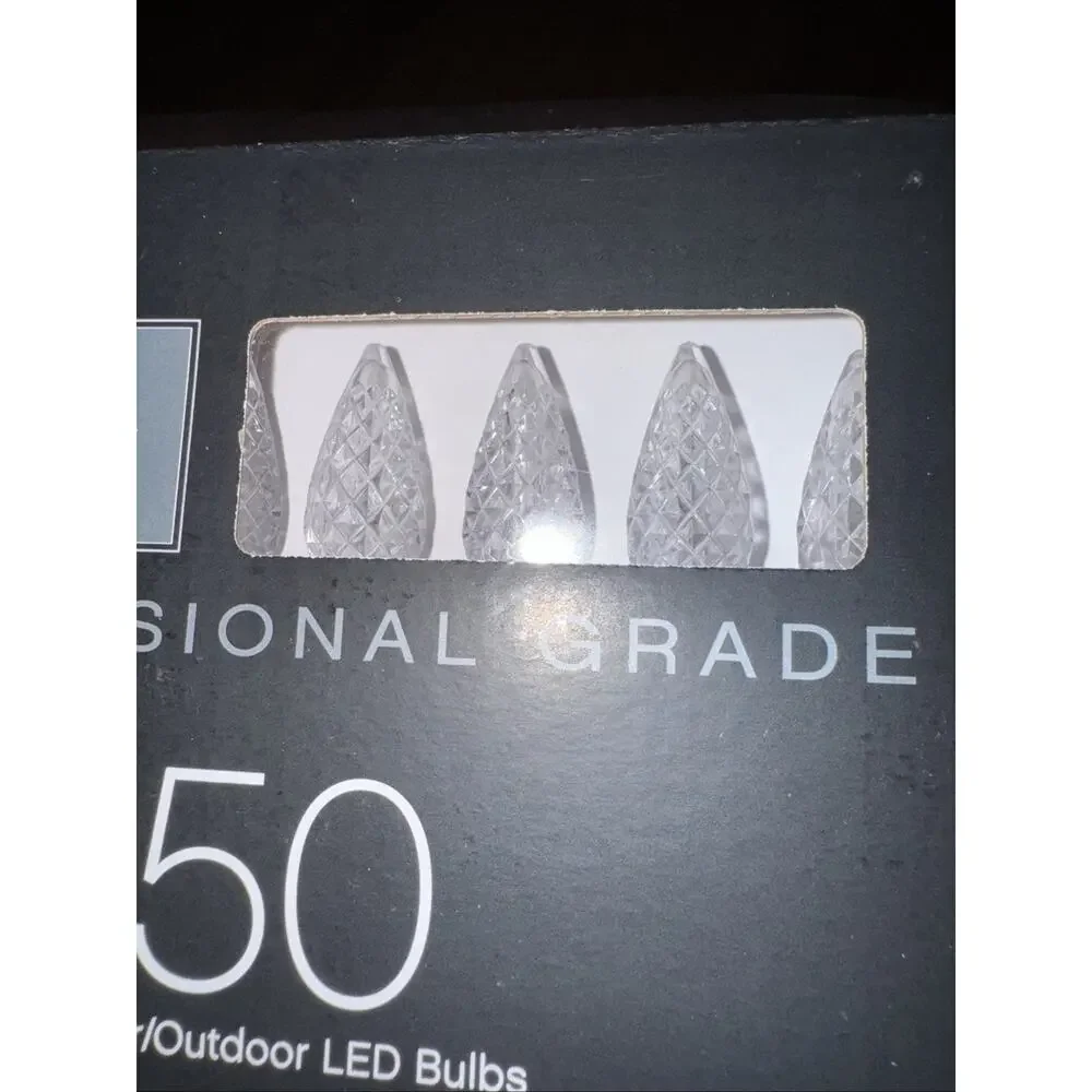 Celebrations Platinum LED C6 LIGHTS 50CT Warm White Christmas Wedding New NIB